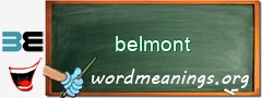 WordMeaning blackboard for belmont